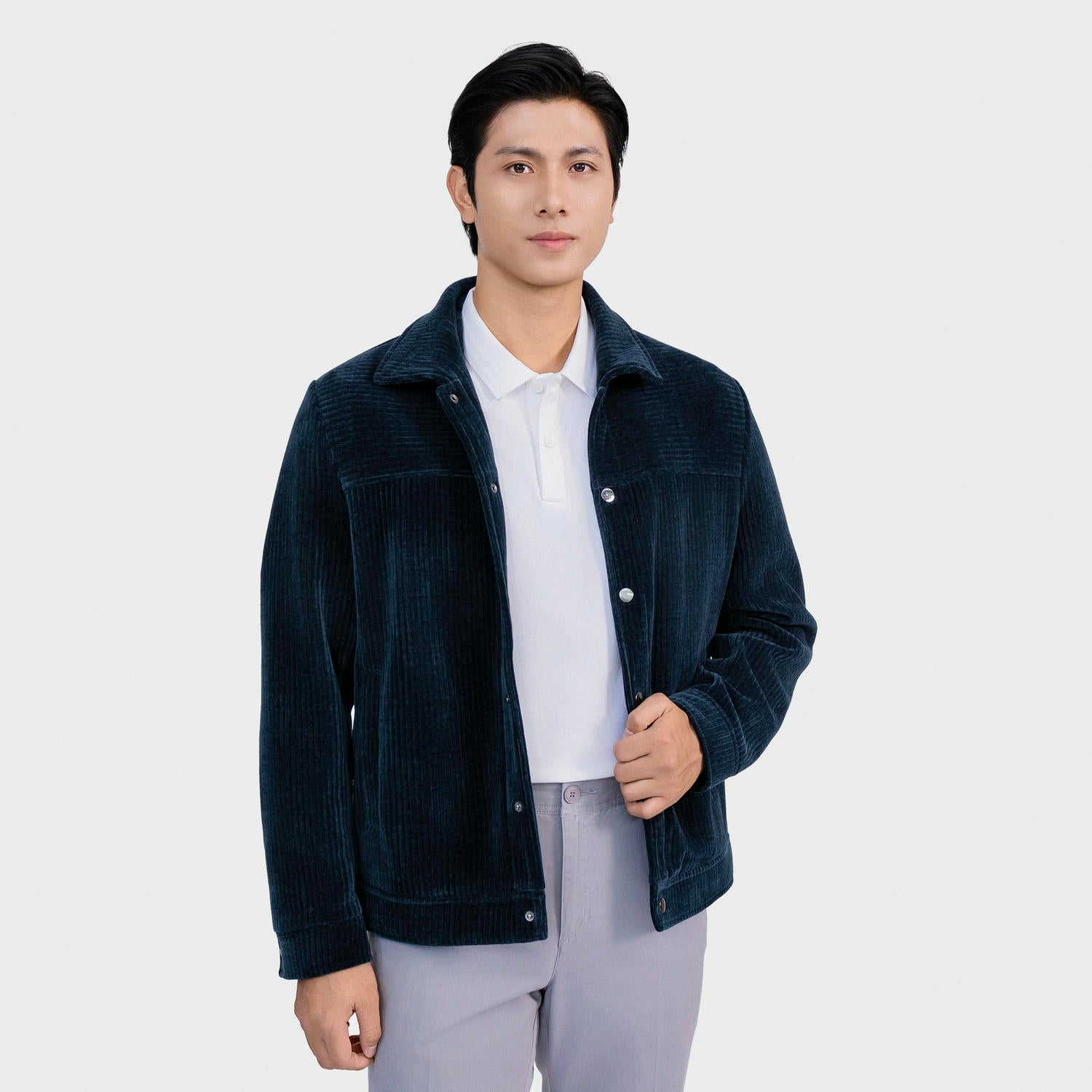 Navy 12 Jacquard stripe