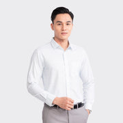 White blue star print