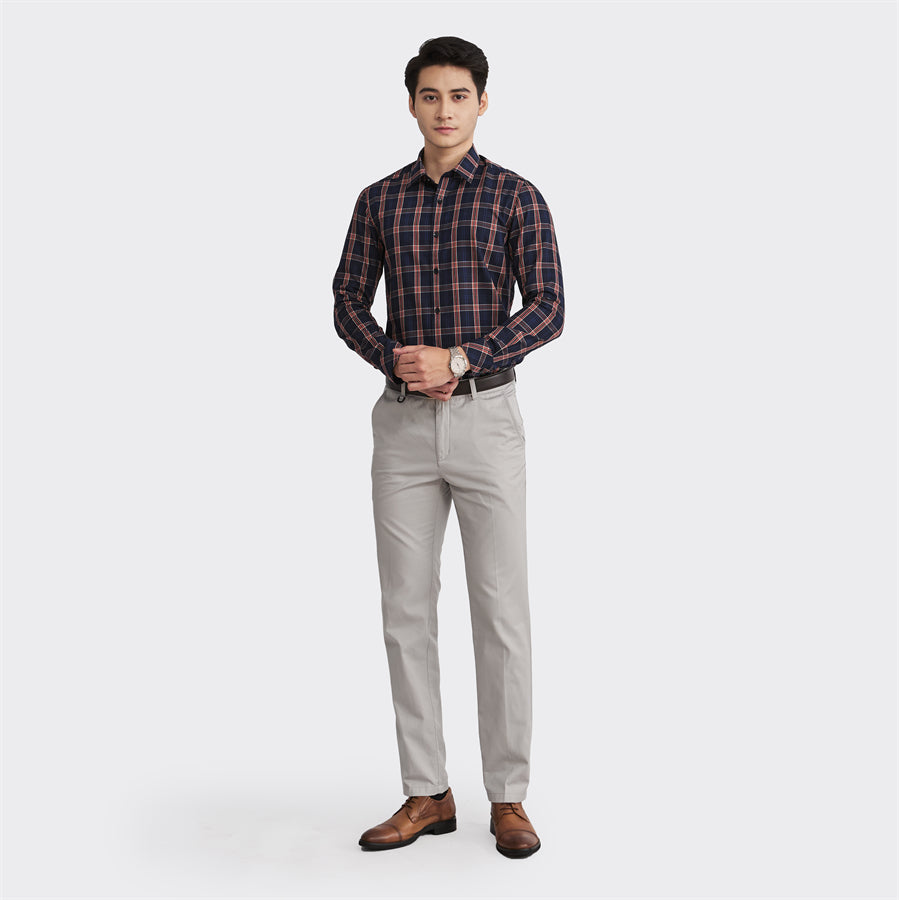 Navy blue orange stripe