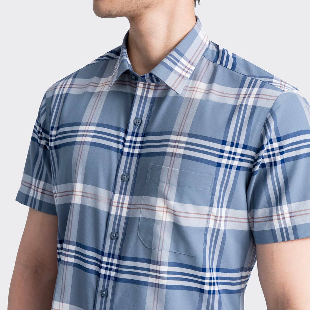 Gray white blue stripe