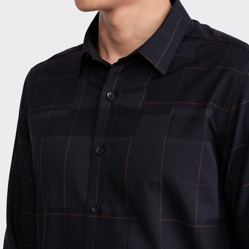 Black orange Jacquard stripe