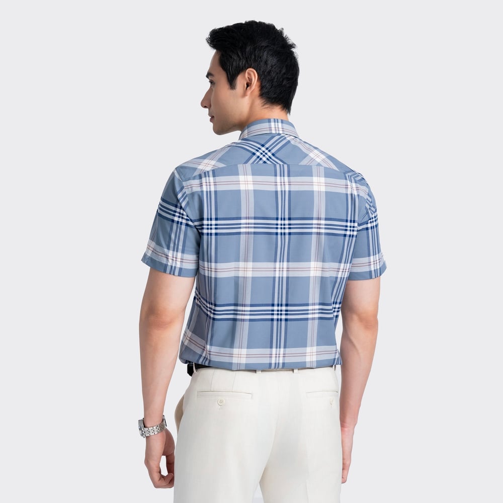 Gray white blue stripe