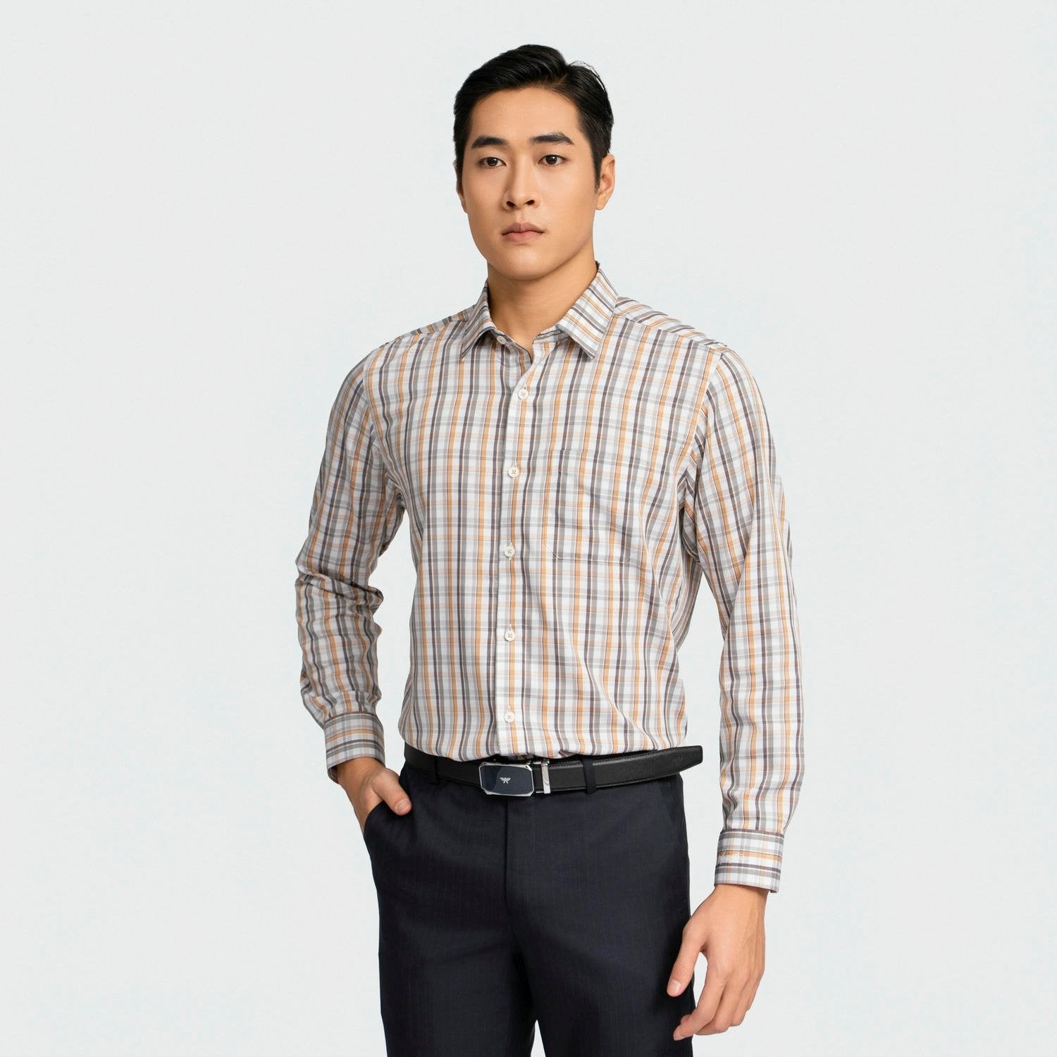 White orange gray stripe