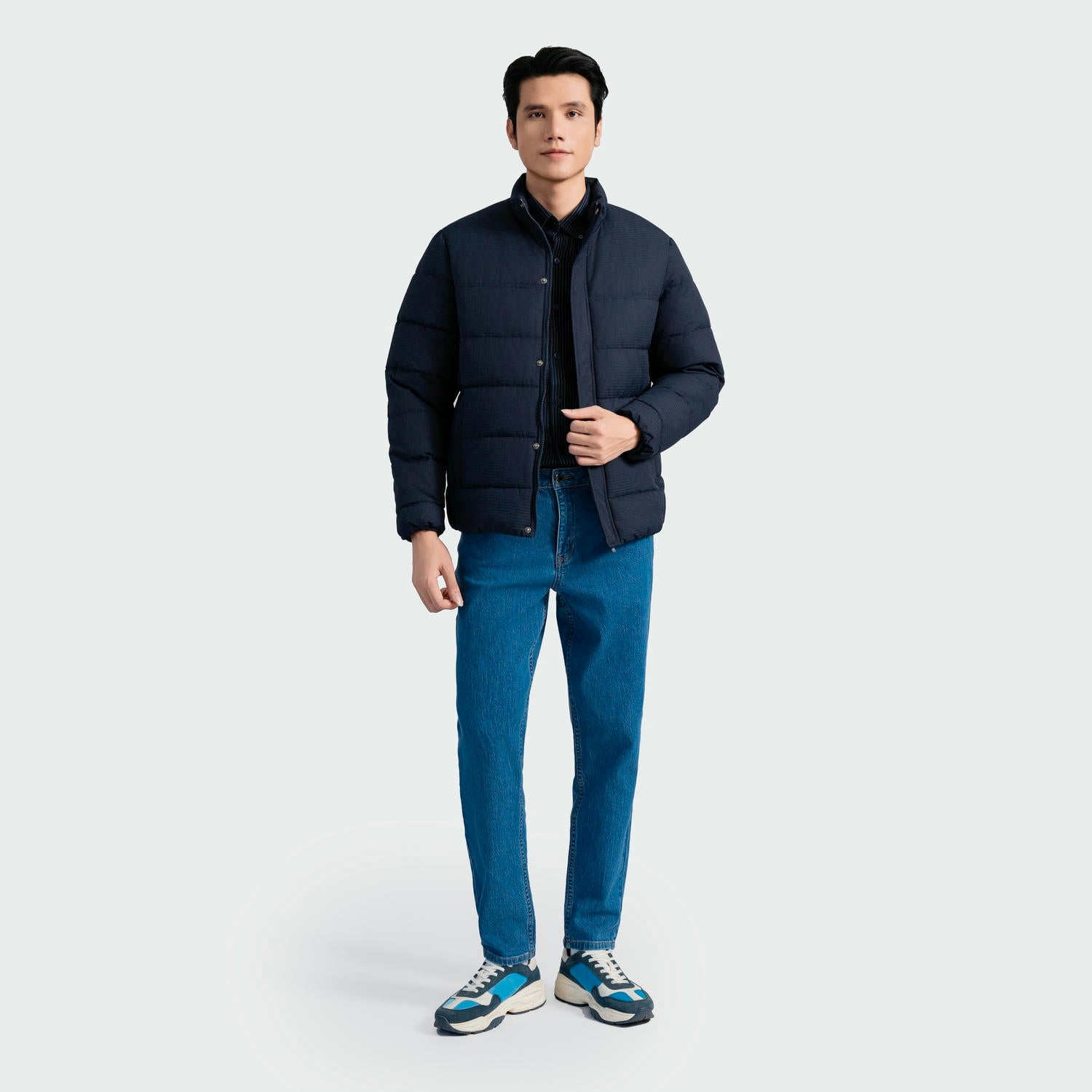 Navy blue 49 striped