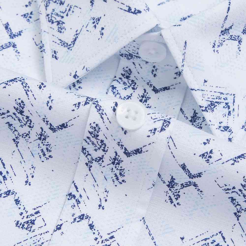 White blue pattern print