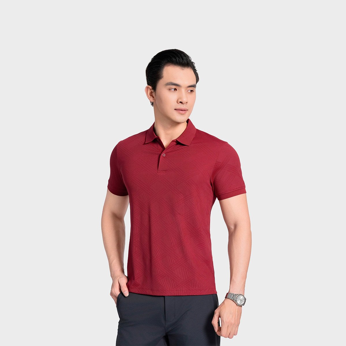 Red 6 Jacquard pattern booc