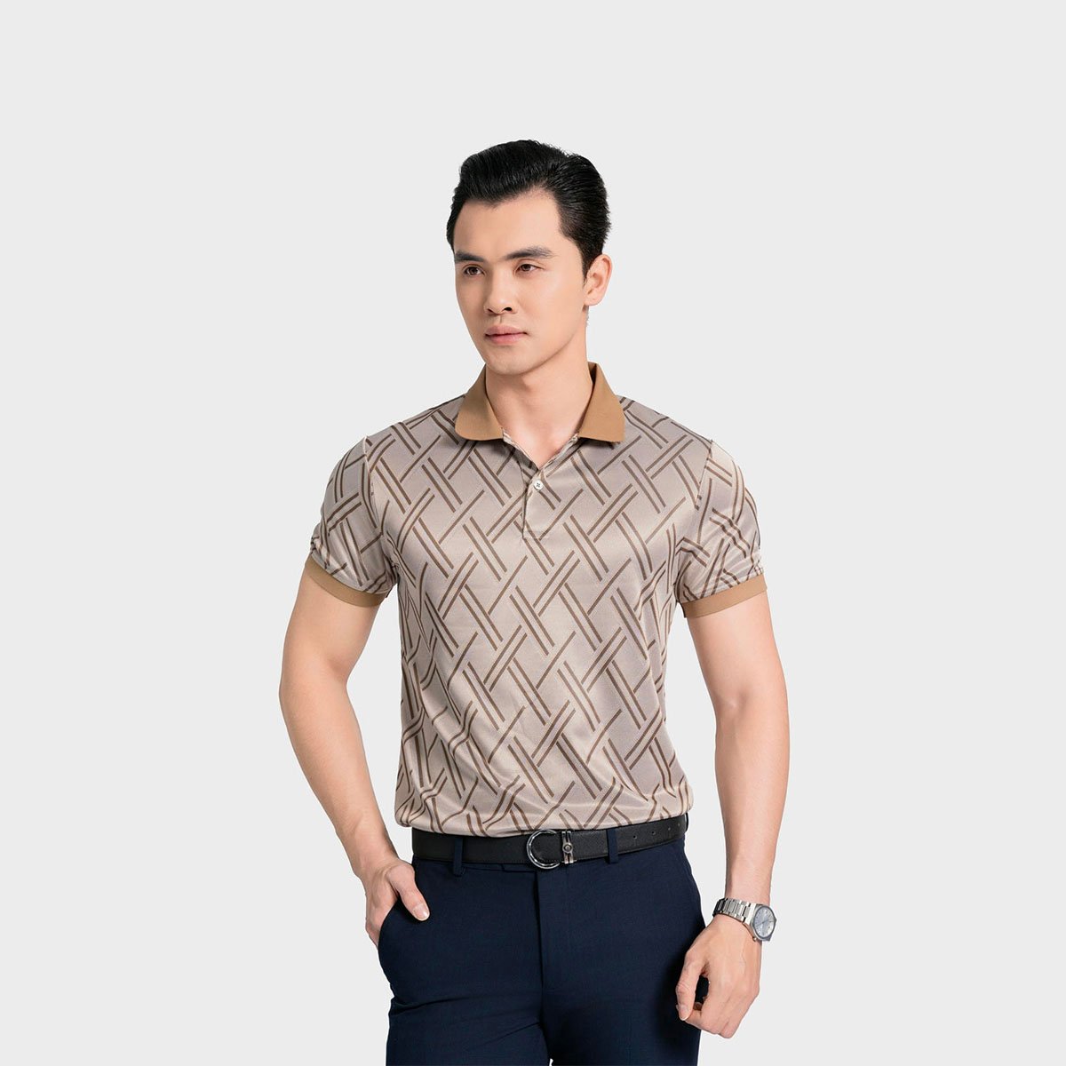 Beige 3 Jacquard pattern