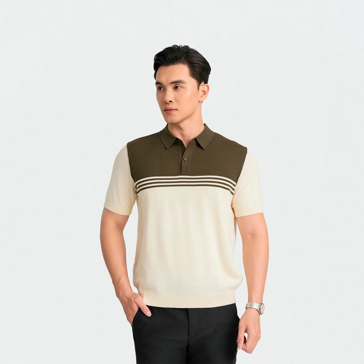 Olive green 66 striped