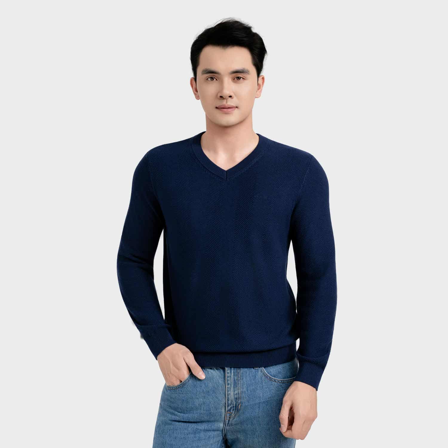 Navy blue 373 Jacquard pattern