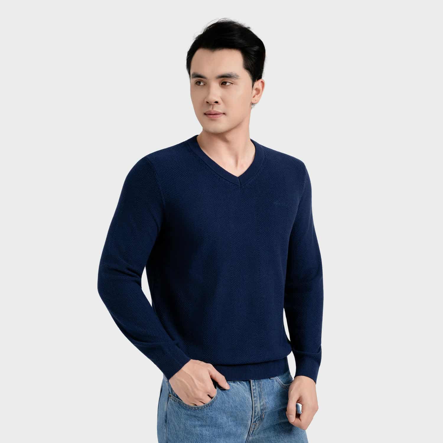 Navy blue 373 Jacquard pattern