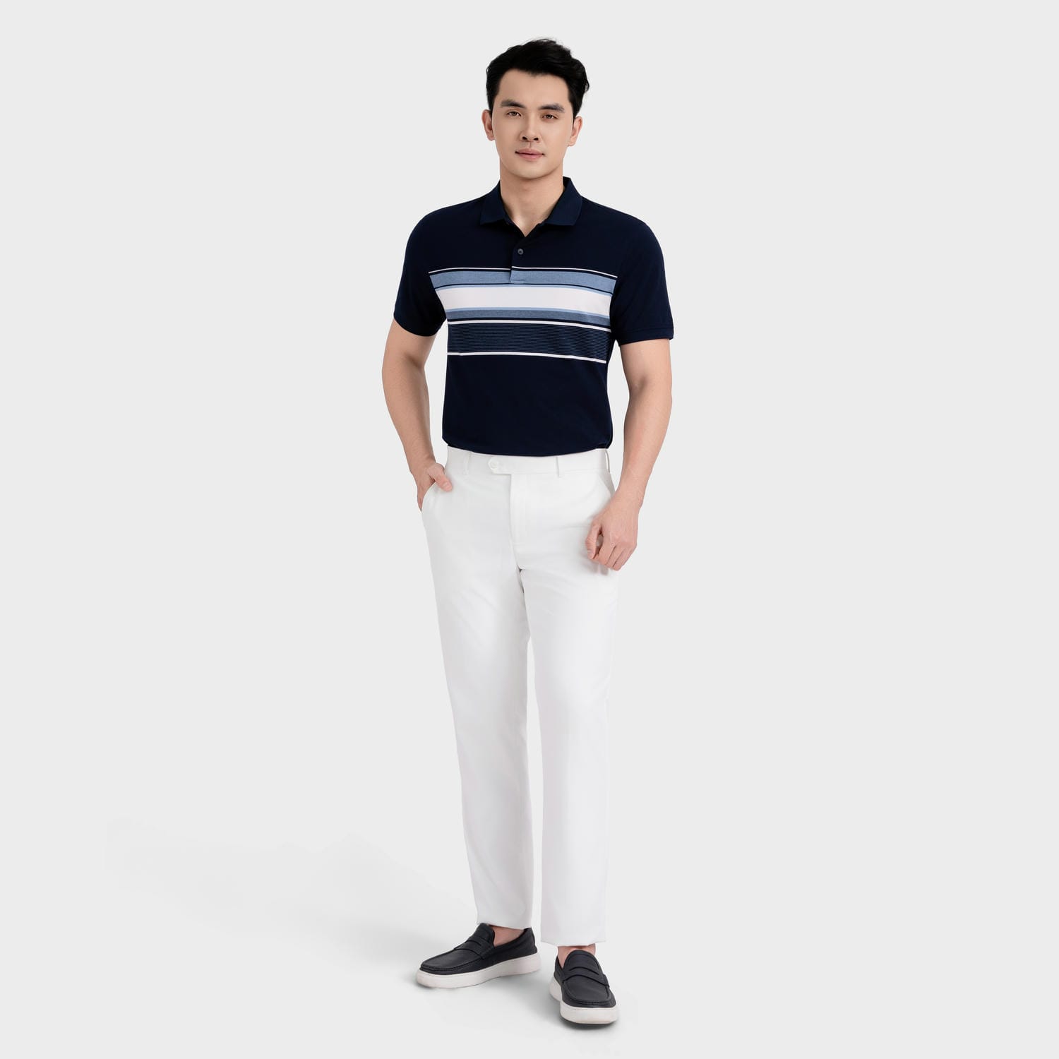 Navy blue 25 striped