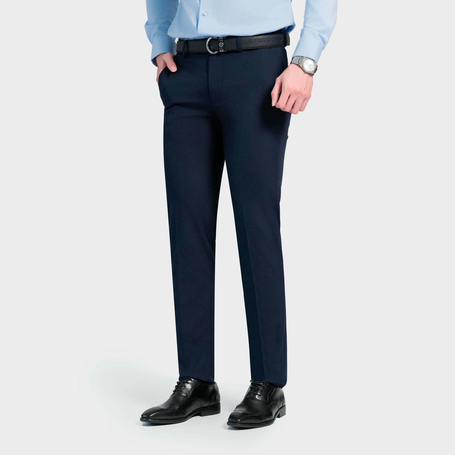 Navy blue 45 striped