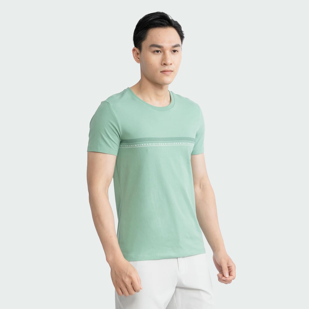 Áo thun nam cotton dáng ôm Aristino ATS014S3