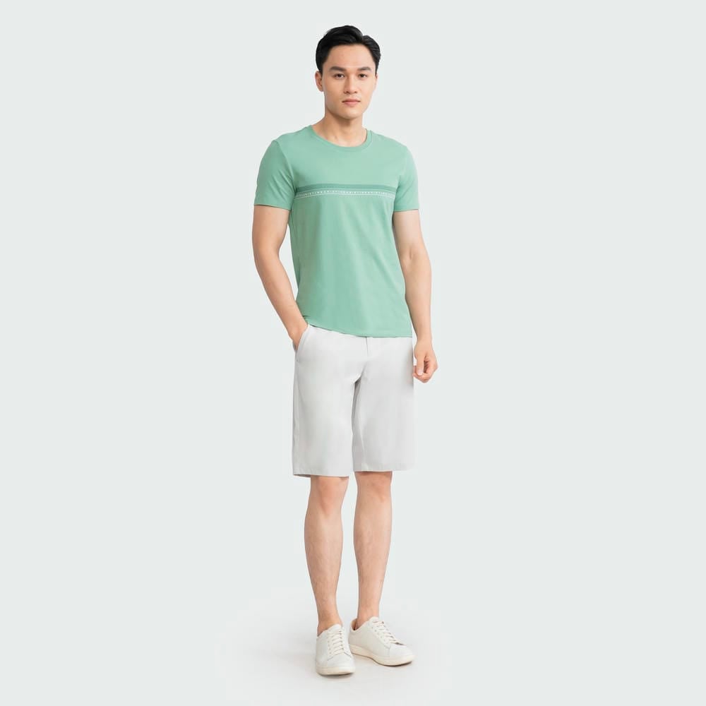 Áo thun nam cotton dáng ôm Aristino ATS014S3