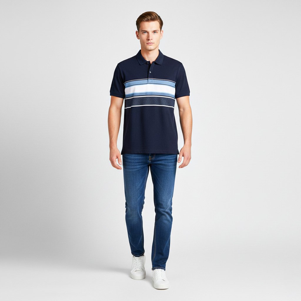 Navy blue 25 striped