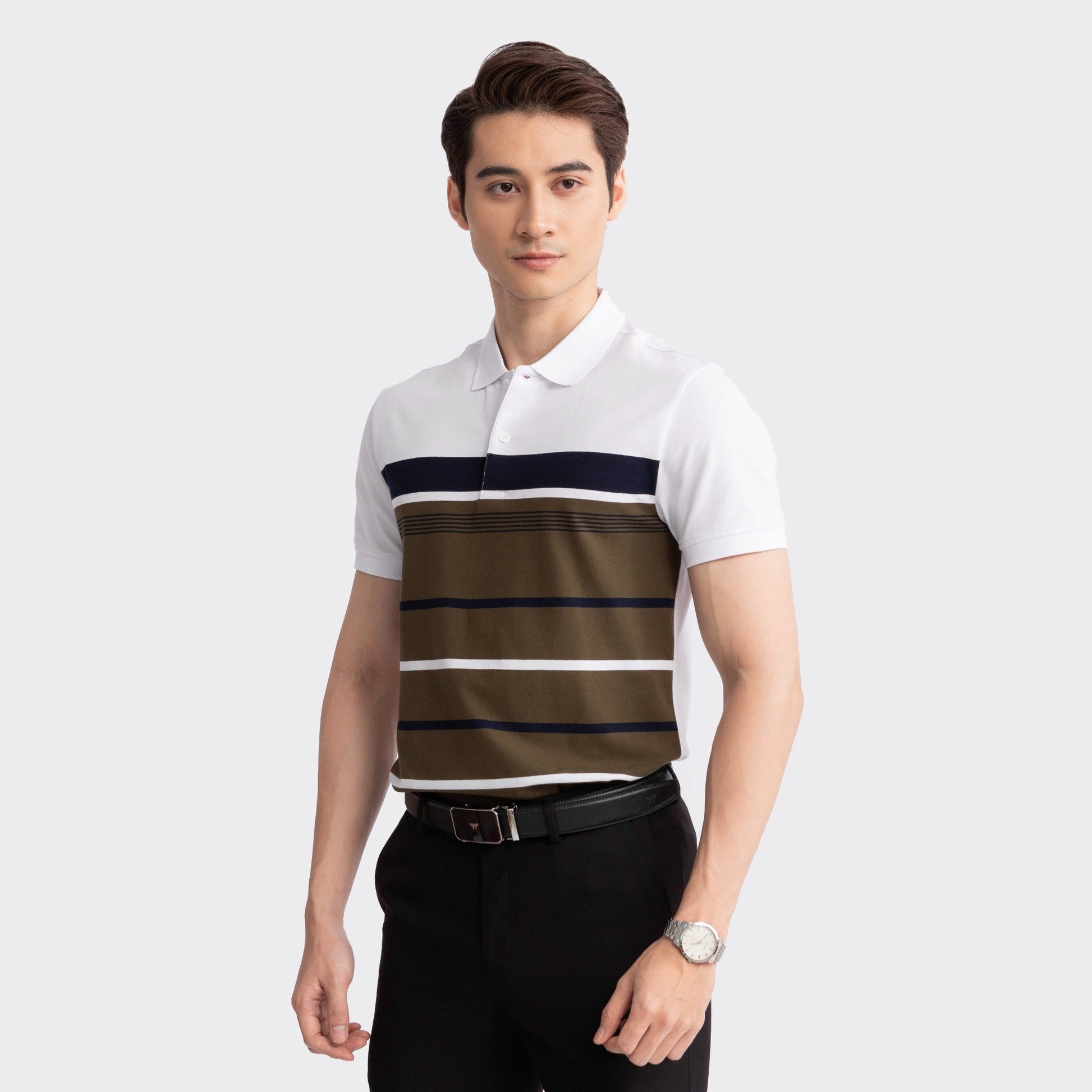 Olive green 68 striped