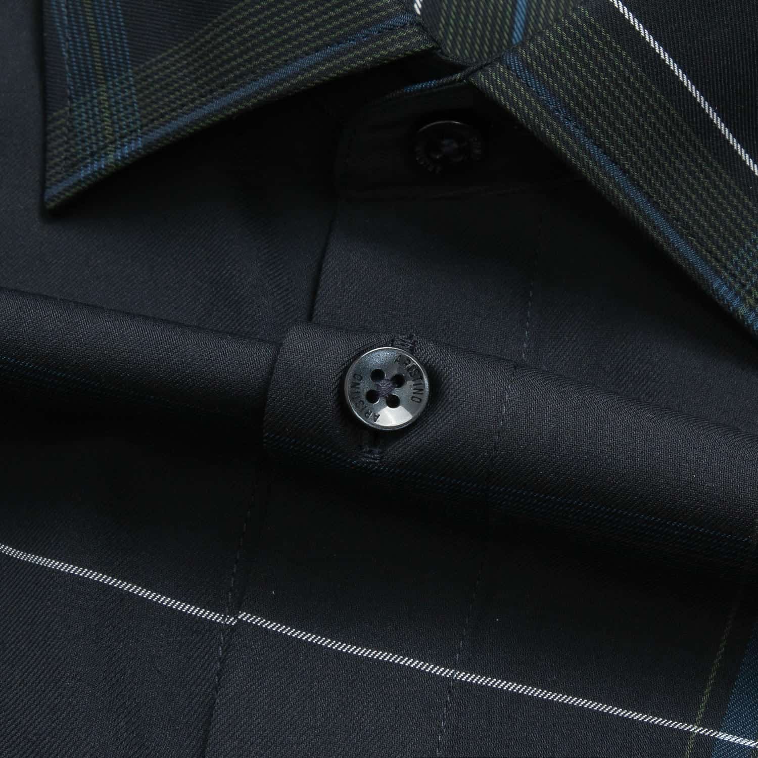 Navy blue moss green patterned stripe