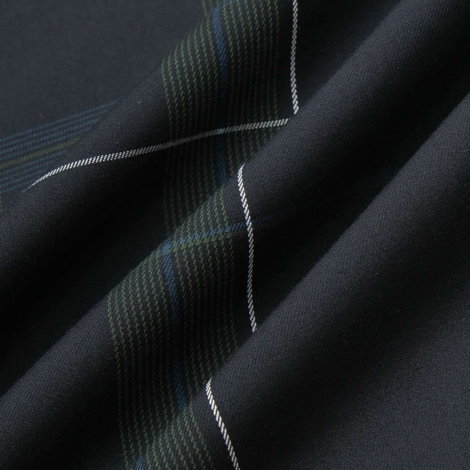 Navy blue moss green patterned stripe