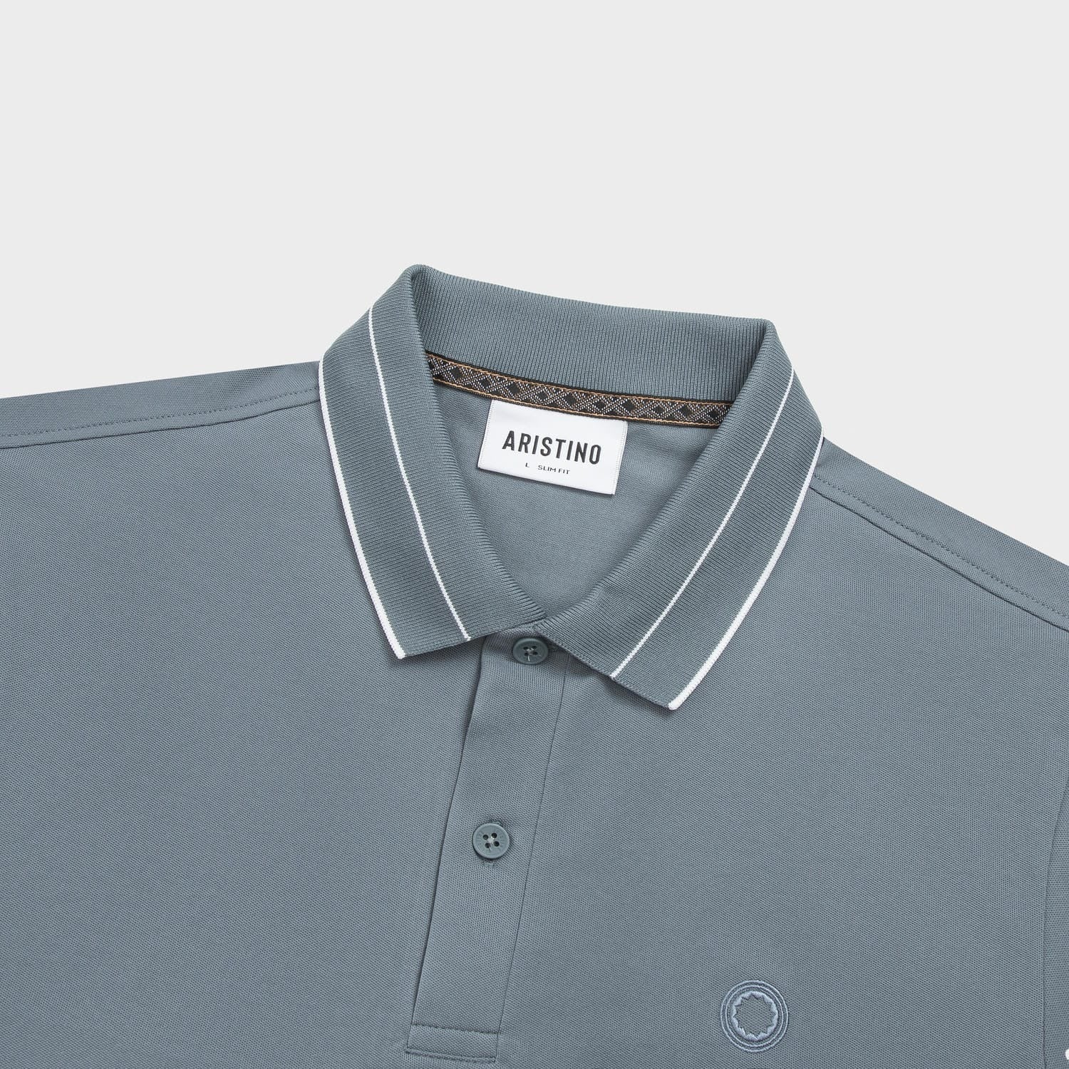 Aristino Men’s Elite Polo Shirt Grey Cotton Slim Fit APS115S3EC