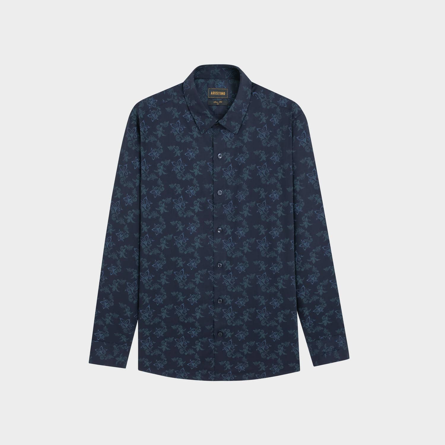 Navy blue patterned