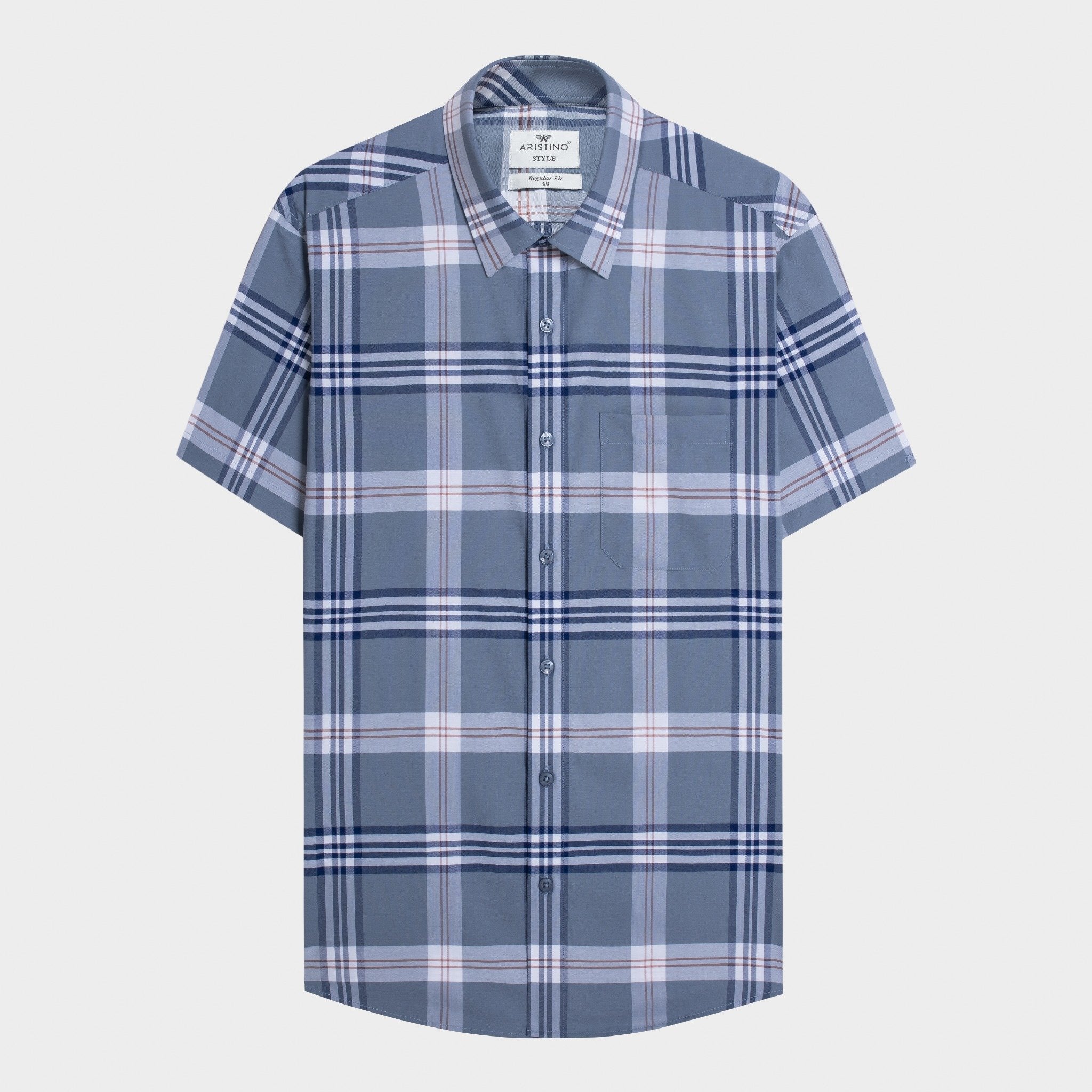 Gray white blue stripe