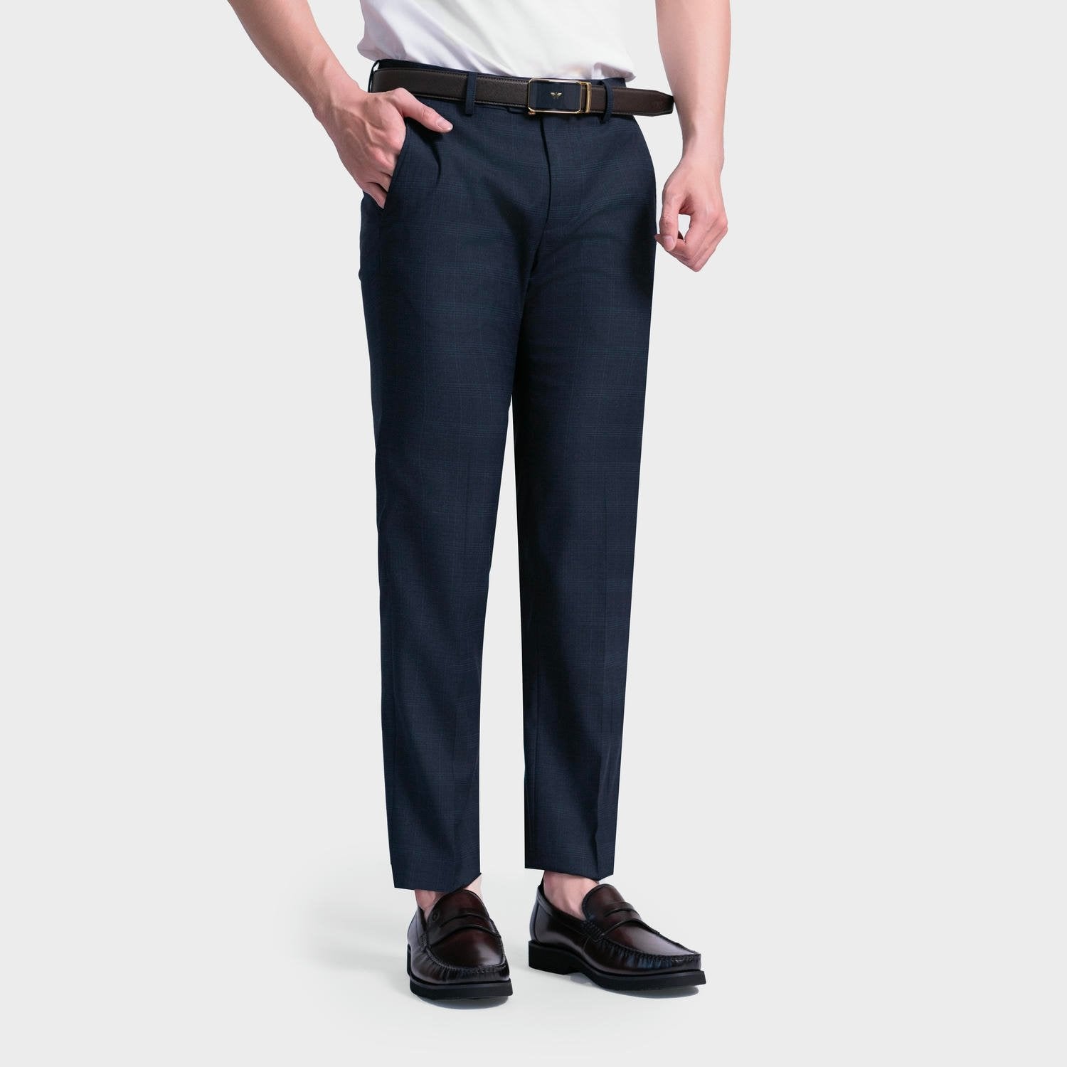 Navy blue 45 striped