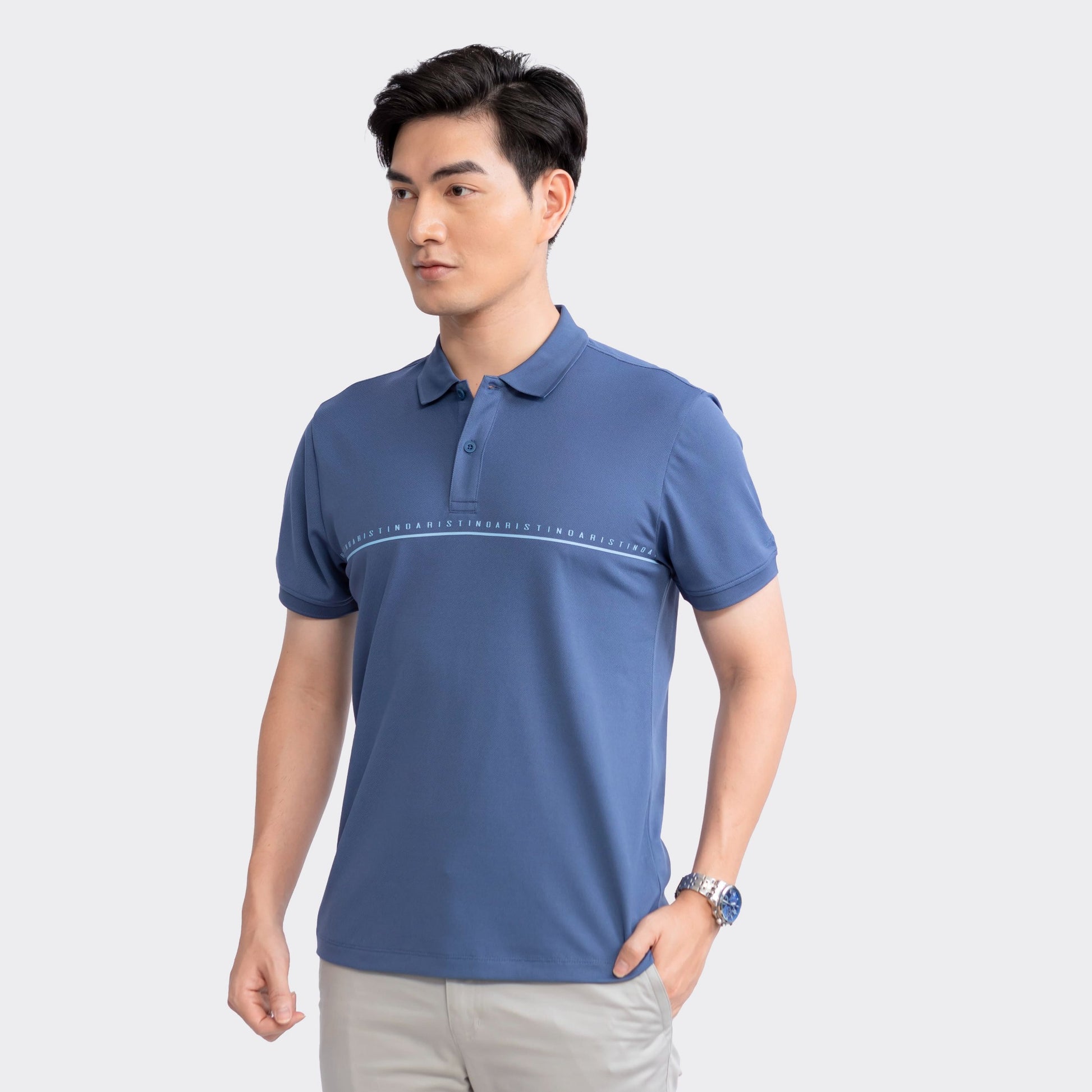 Navy blue 38 dobby weave