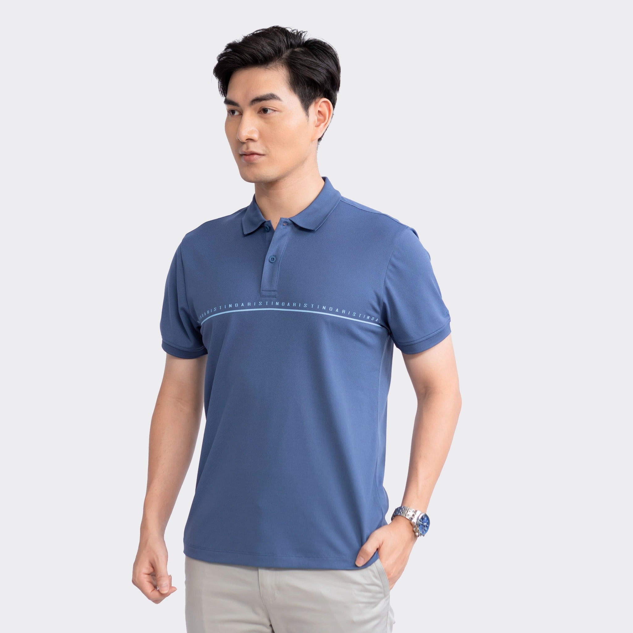 Navy blue 38 dobby weave