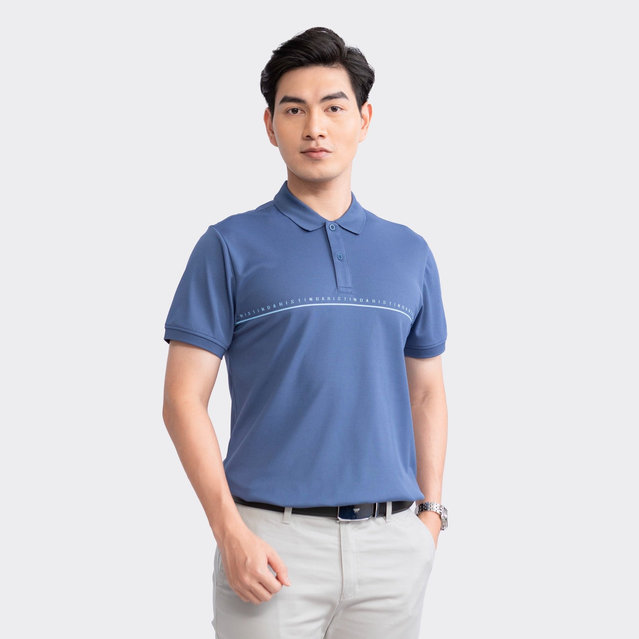 Navy blue 38 dobby weave