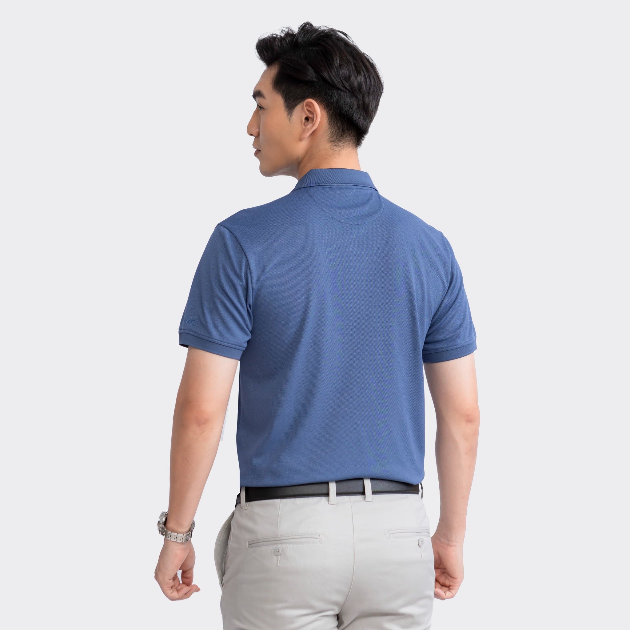 Navy blue 38 dobby weave