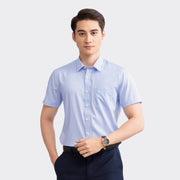 White blue pattern print