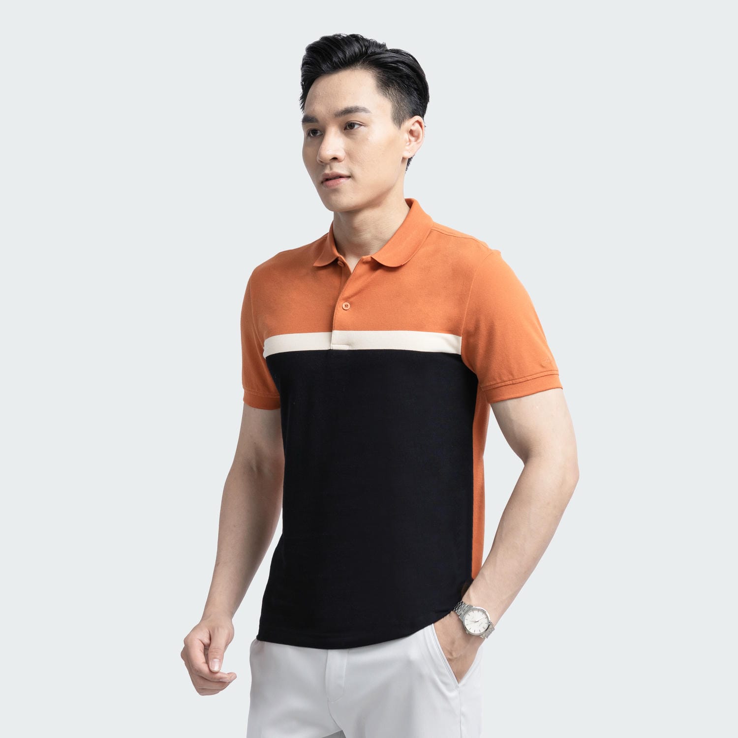 Orange 87 Jacquard stripe