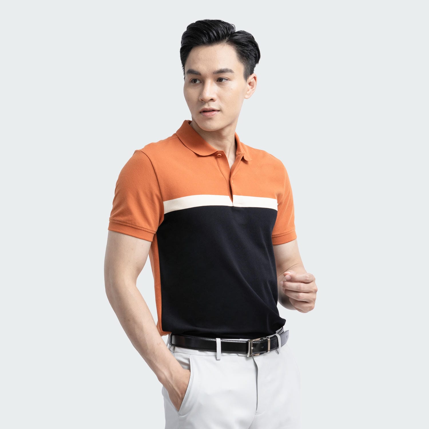 Orange 87 Jacquard stripe