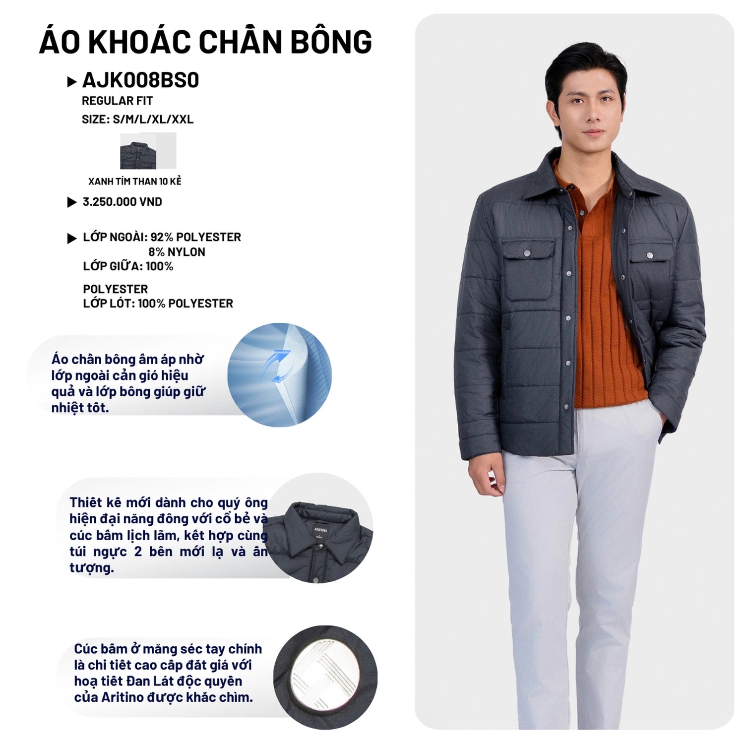 Navy blue 10 striped