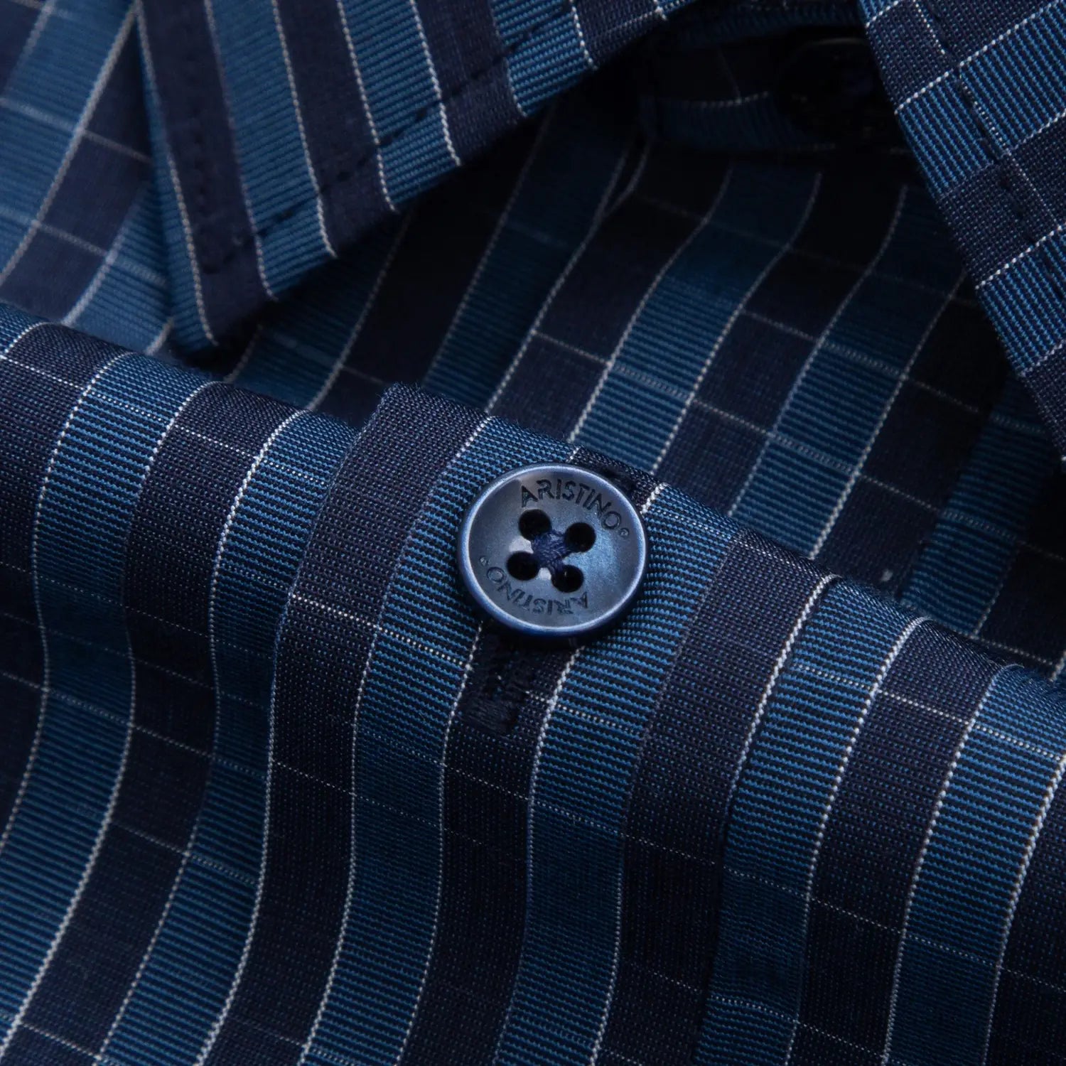 Navy blue striped Dobby