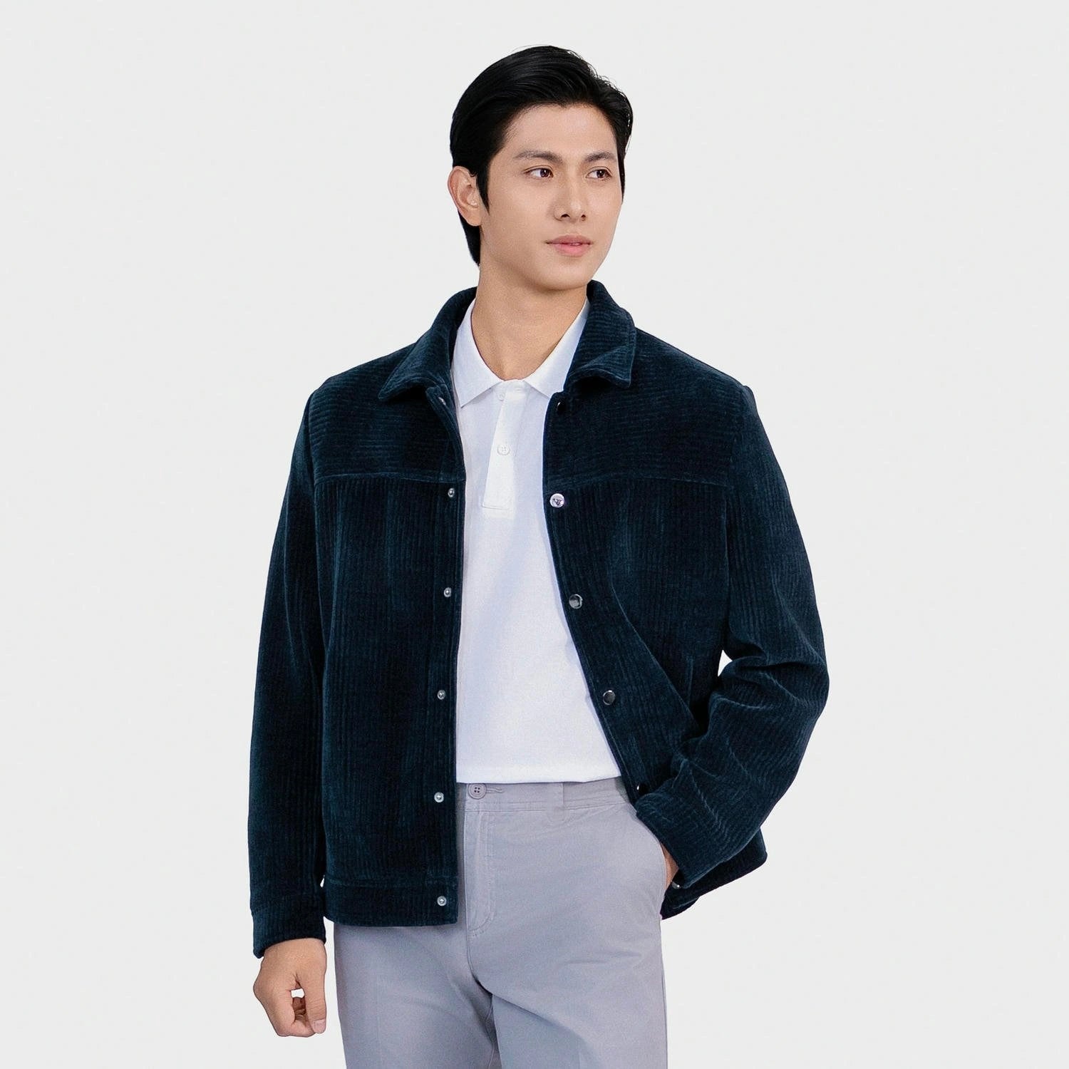 Navy 12 Jacquard stripe