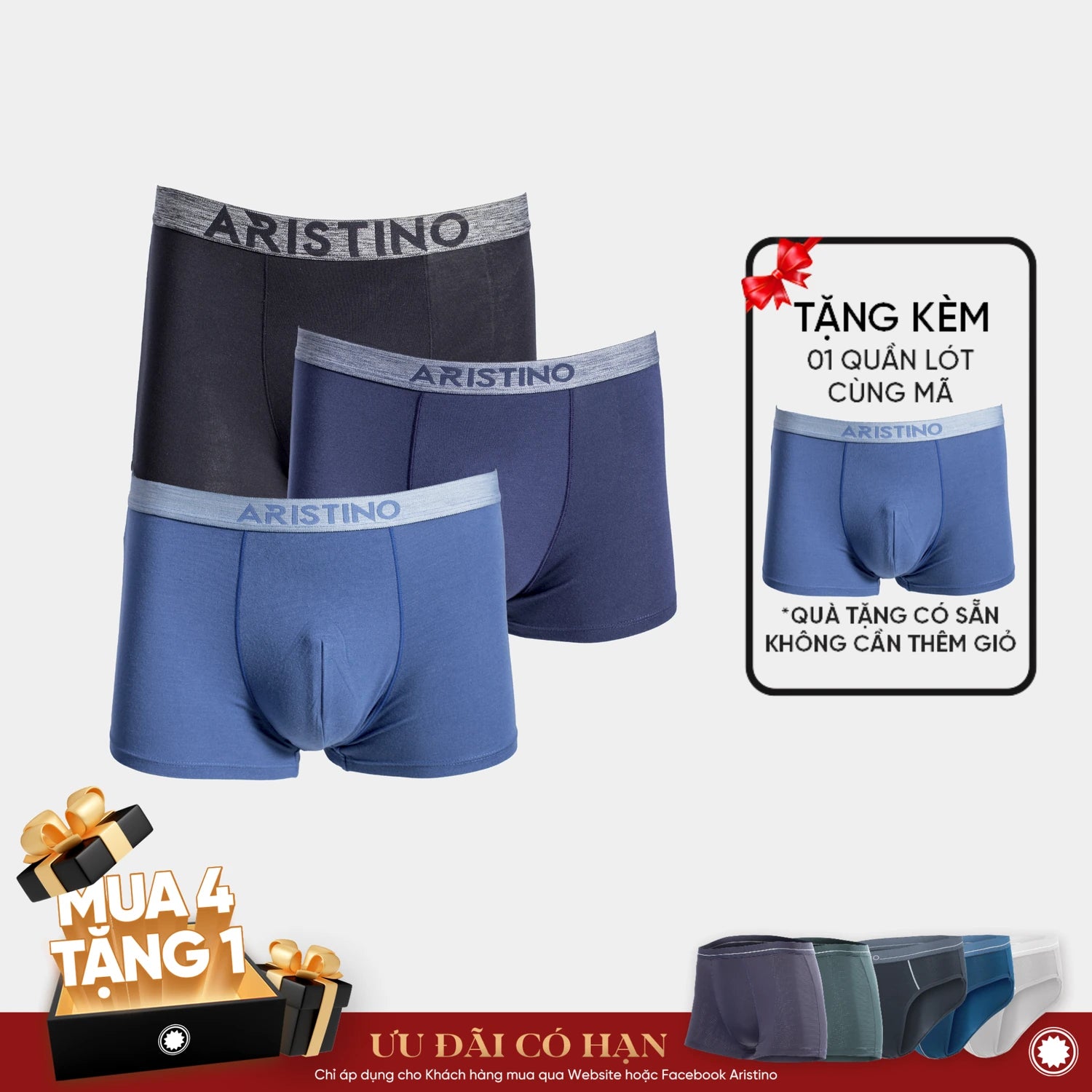 Aristino Men’s Modal Boxer Briefs ABX1616