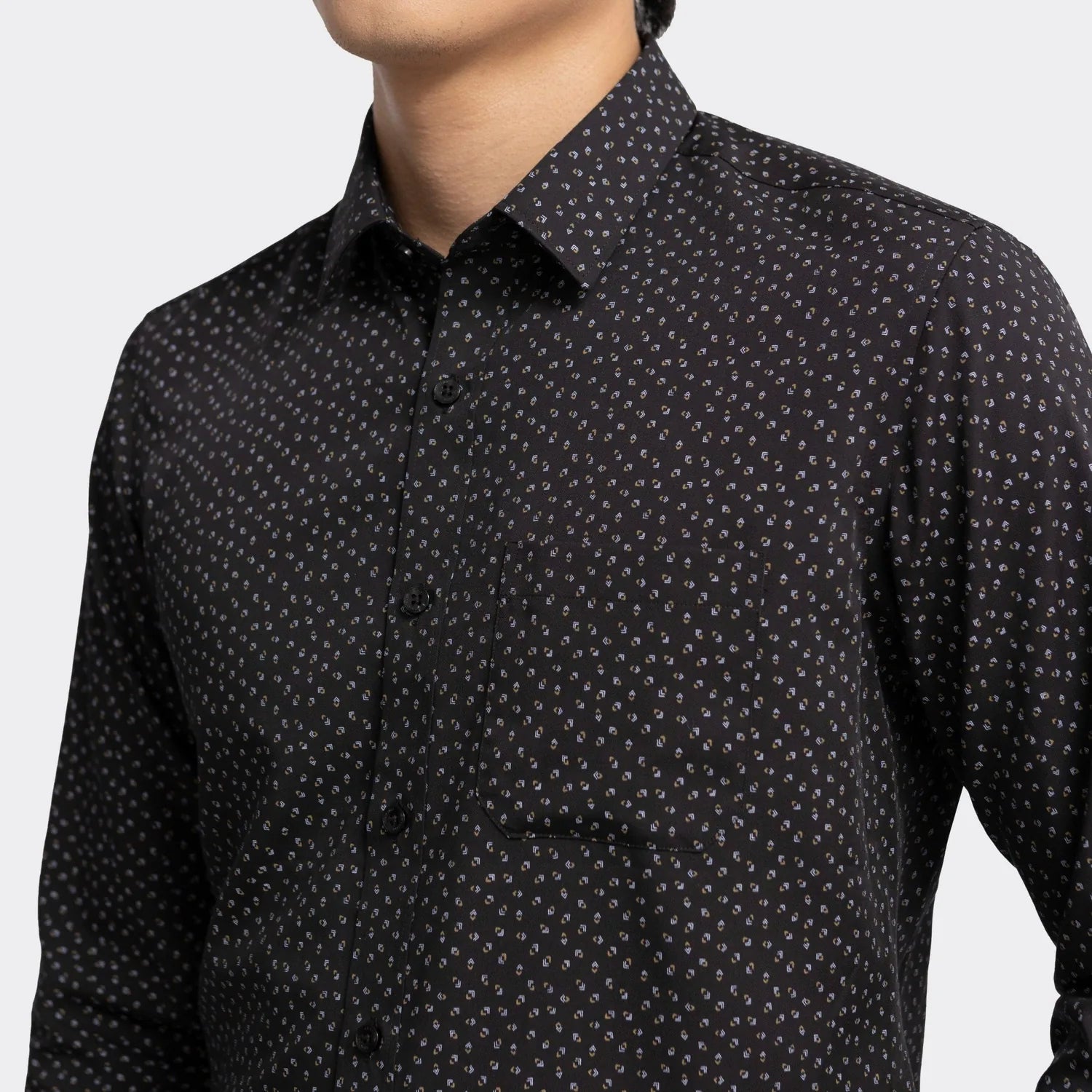 Navy patterned print