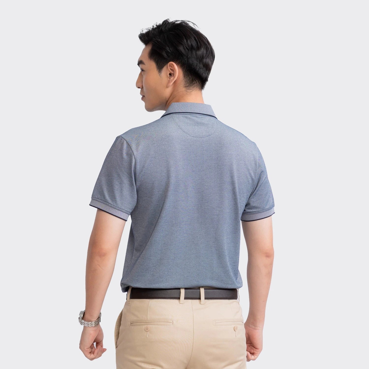 Navy blue 166 dobby weave