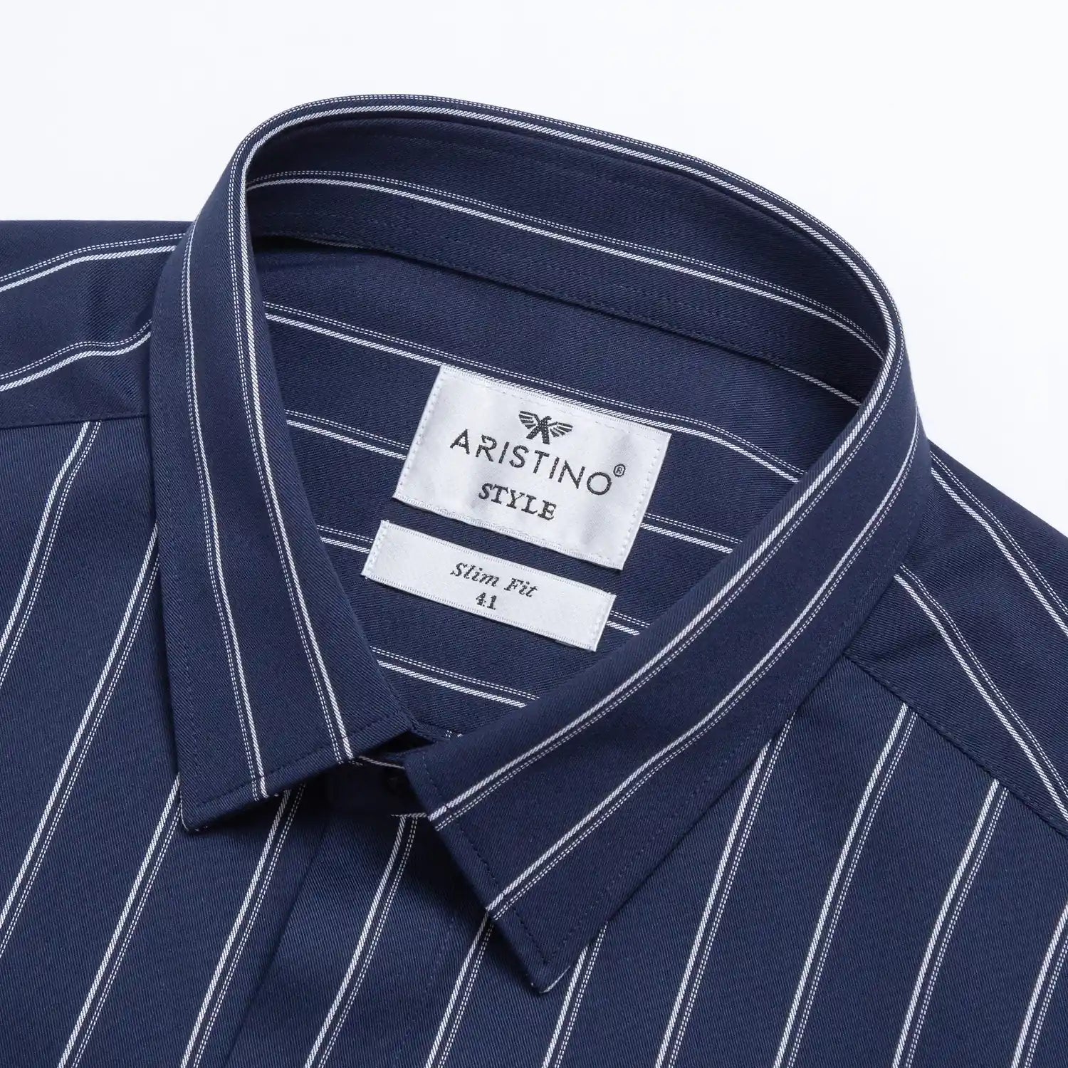 Navy blue striped