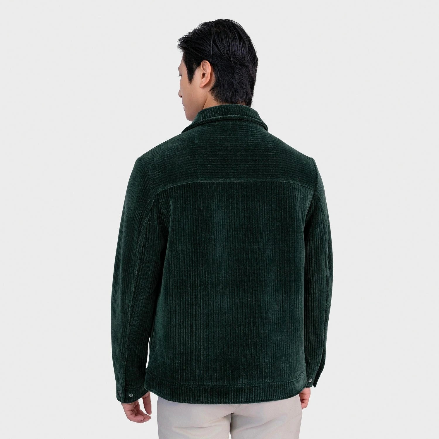 Olive 19 striped Jacquard