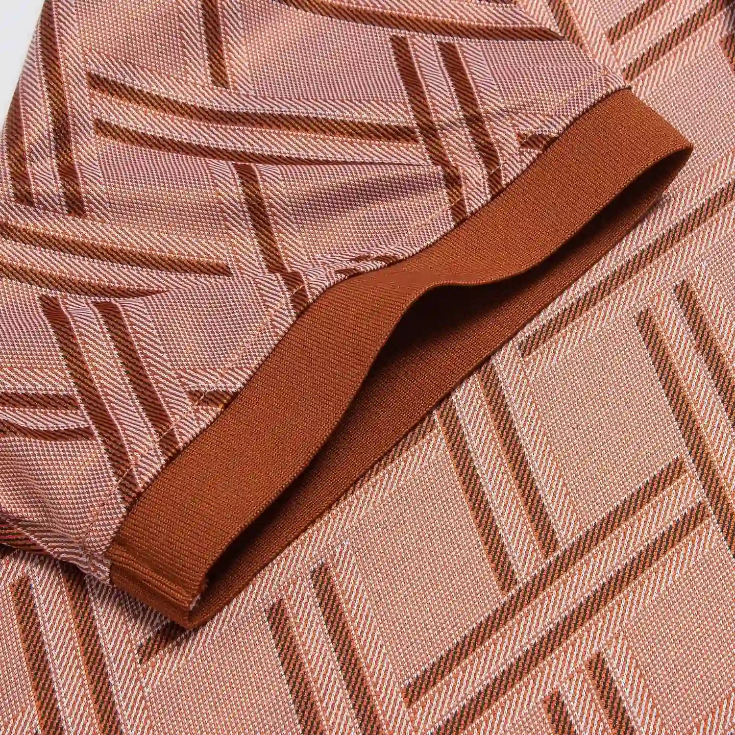 Orange 10 Patterned Jacquard