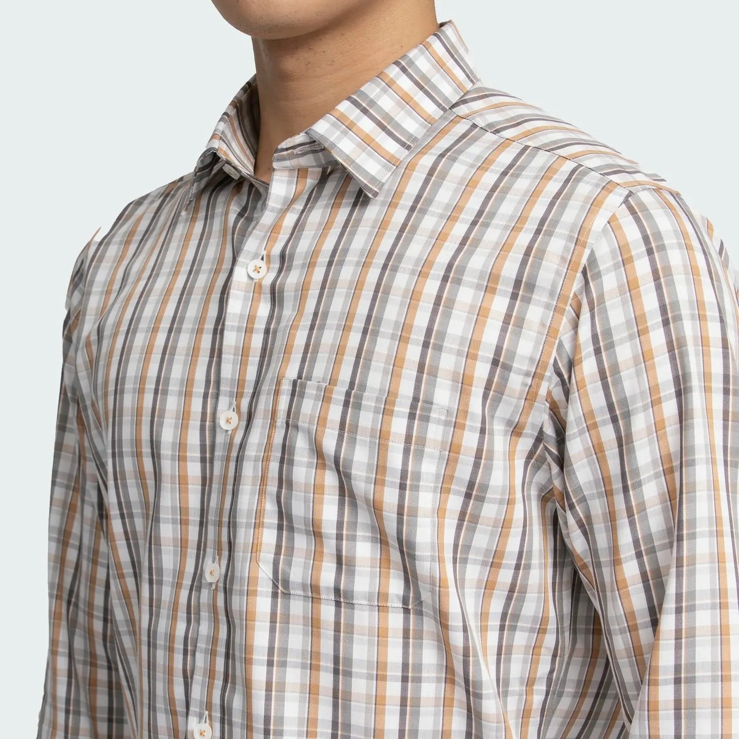 White orange gray stripe