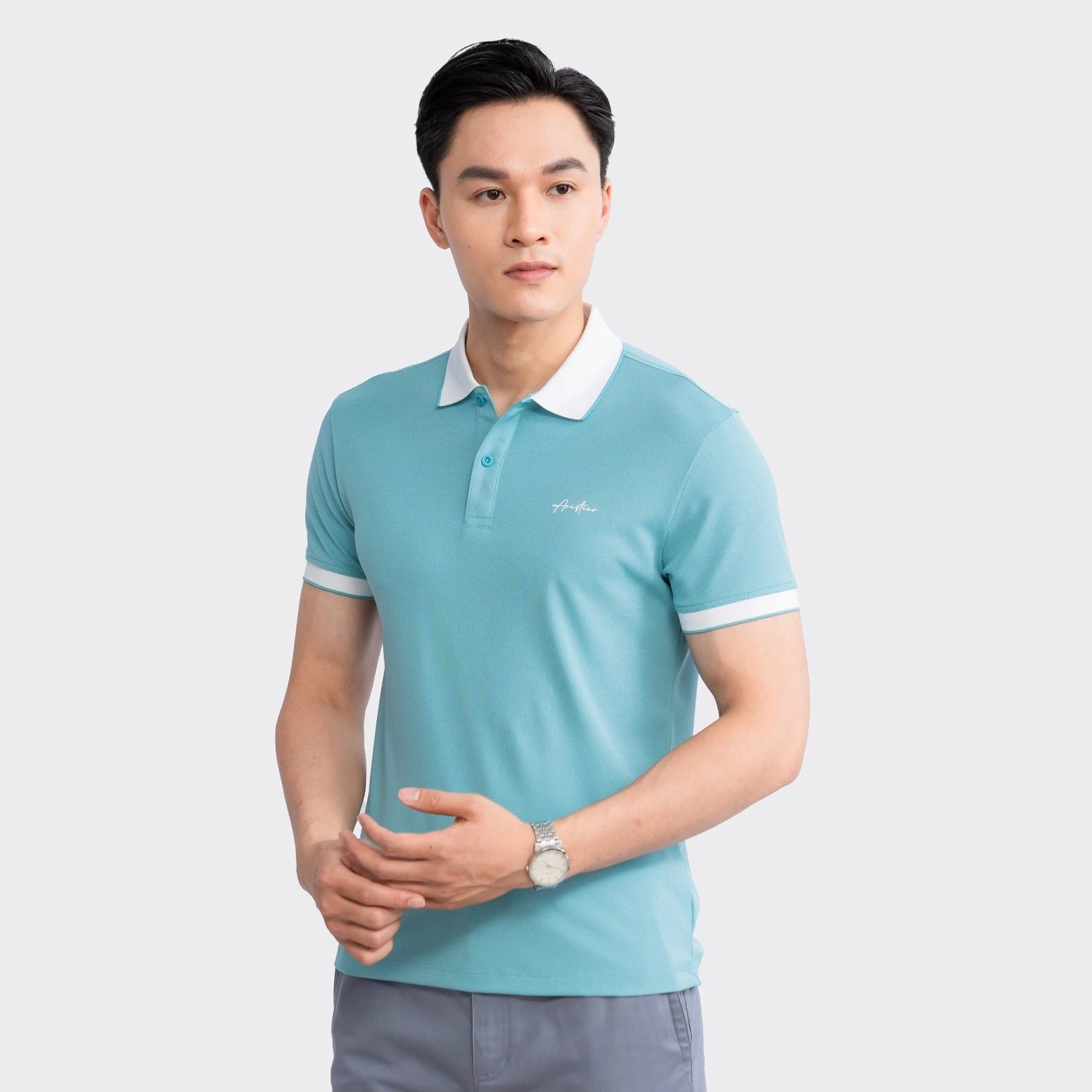 Blue 62 dobby weave aqua