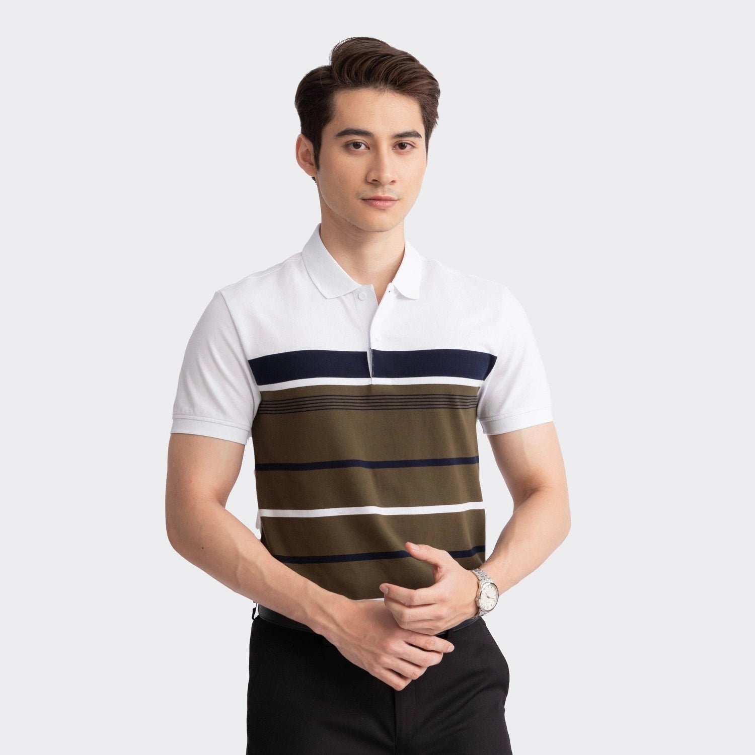 Olive green 68 striped