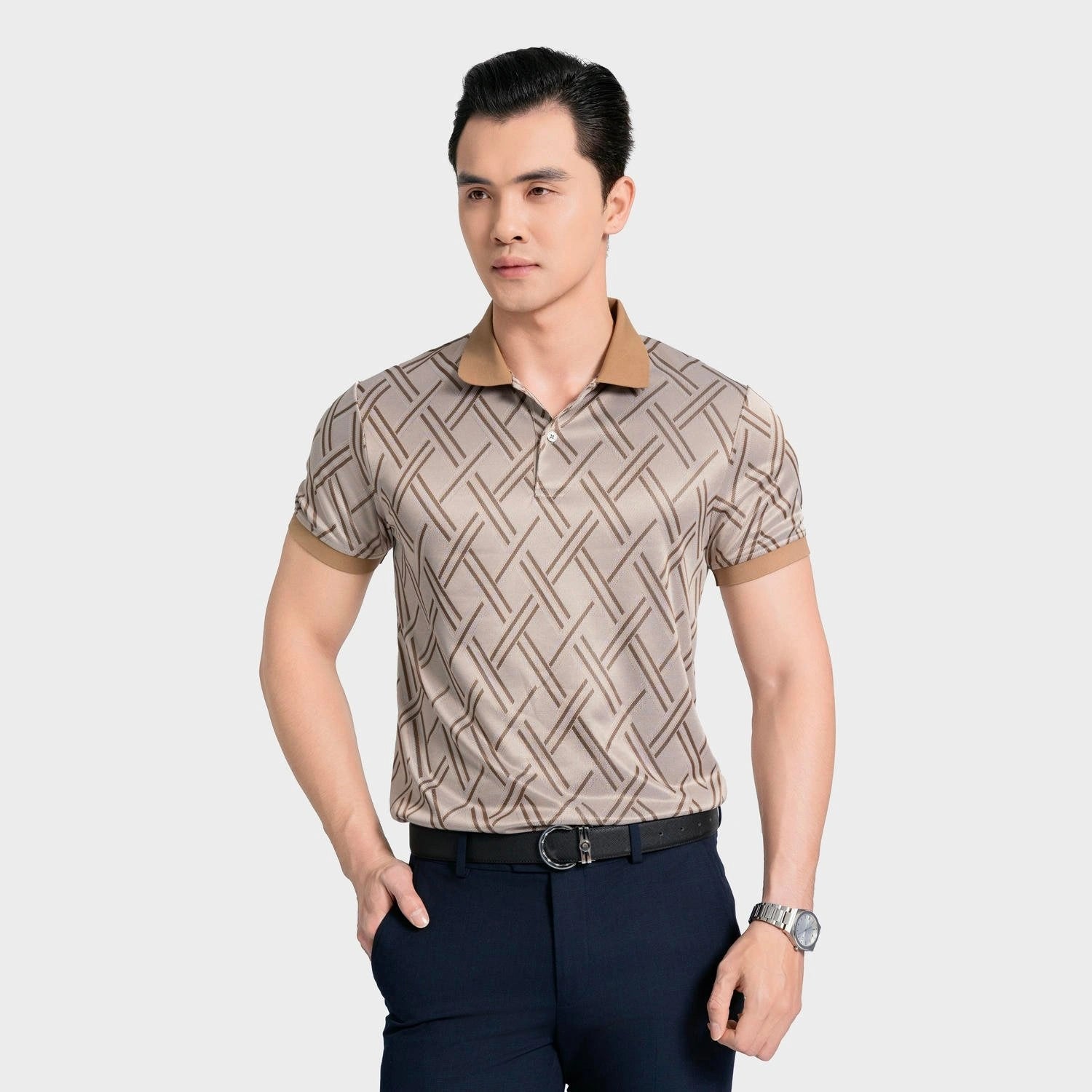 Beige 3 Jacquard pattern