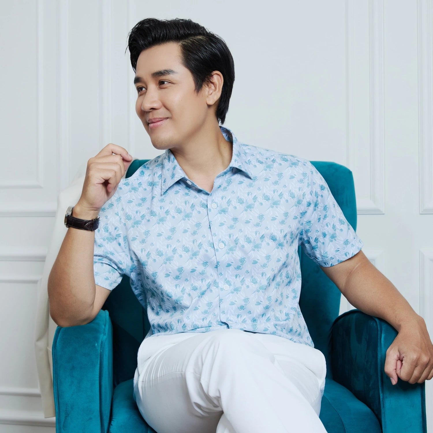 Áo sơ mi nam Aristino dáng regular fit ASS054AS3