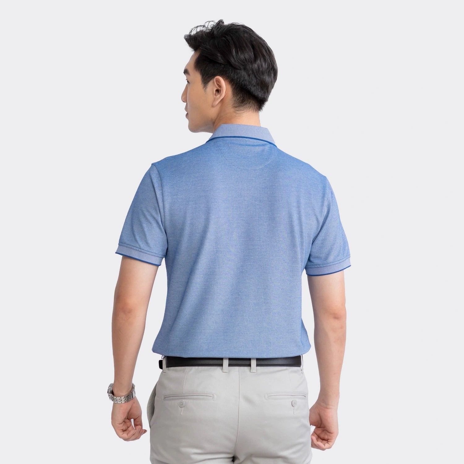 Navy blue 166 dobby weave