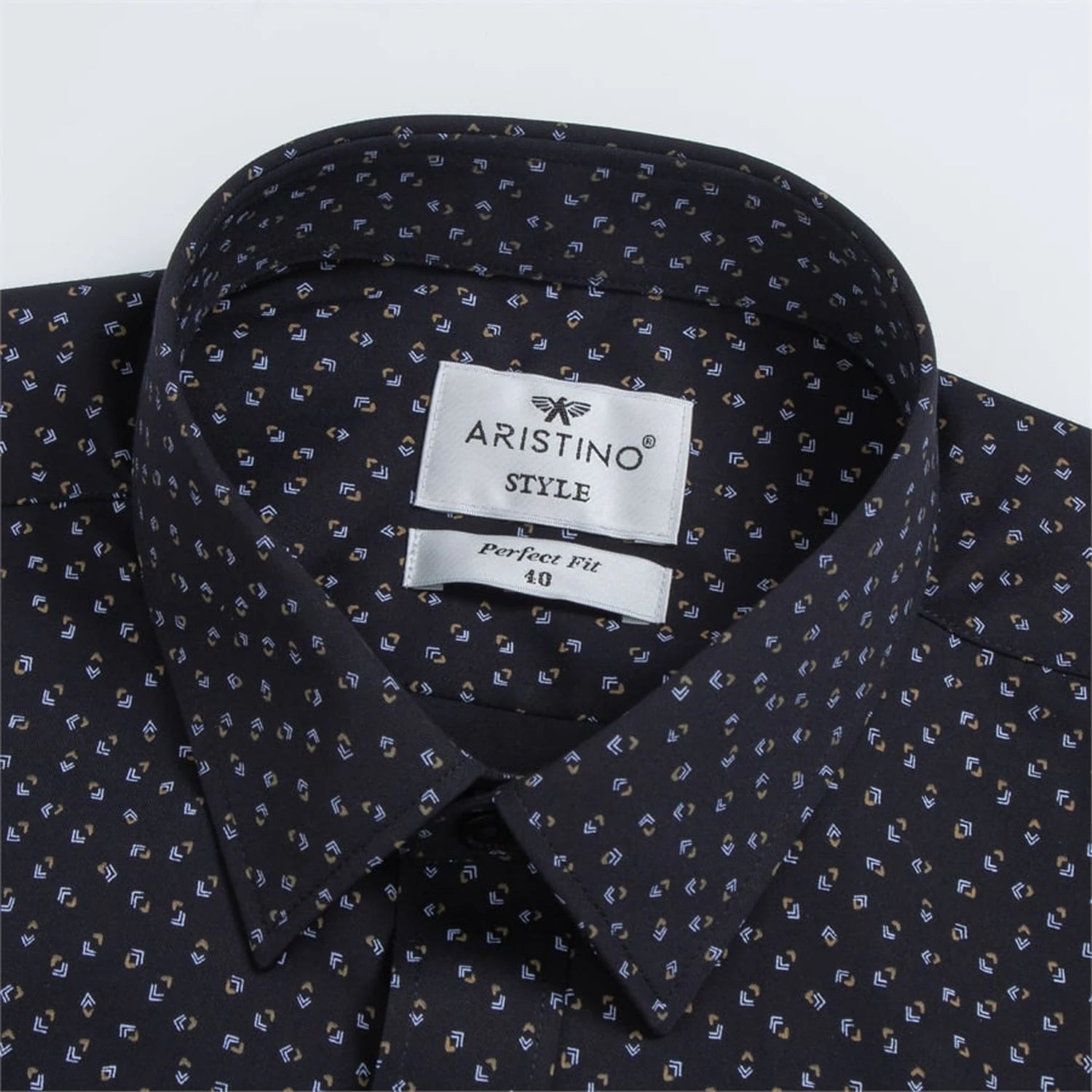 Navy patterned print