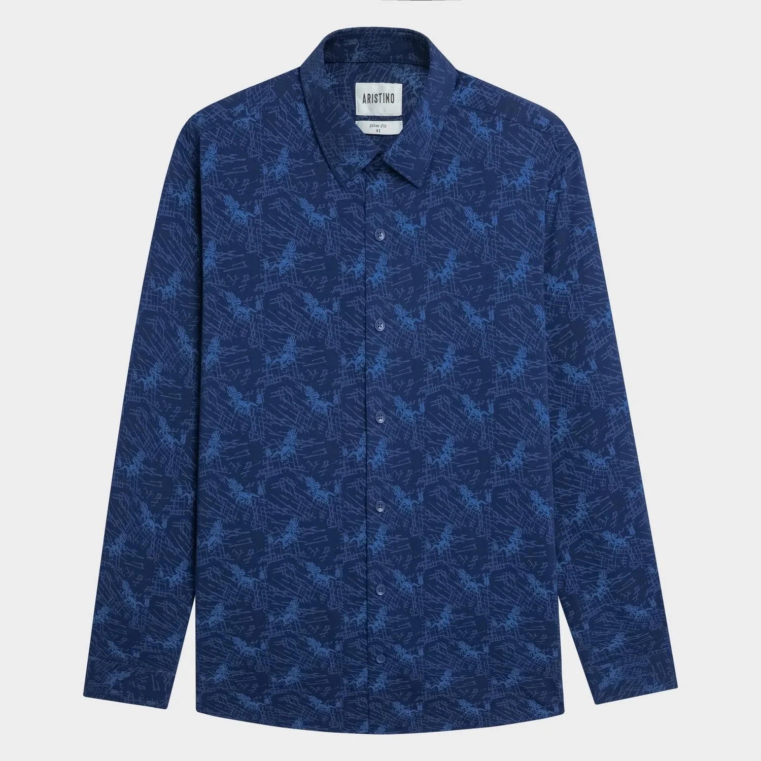 Navy blue patterned